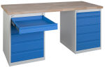 Dielenský stôl 170 x 70 x 84 cm, šírka kontajnerov 550 mm