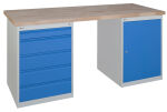 Dielenský stôl 150 x 70 x 84 cm, šírka kontajnerov 550 mm