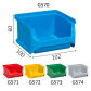 Stohovateľný plastový box 1 – 102 x 100 x 60 mm